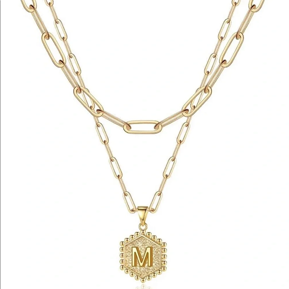 ::✨Delicate [GOLD] Layered Initial Necklace Set - Picture 6 of 12